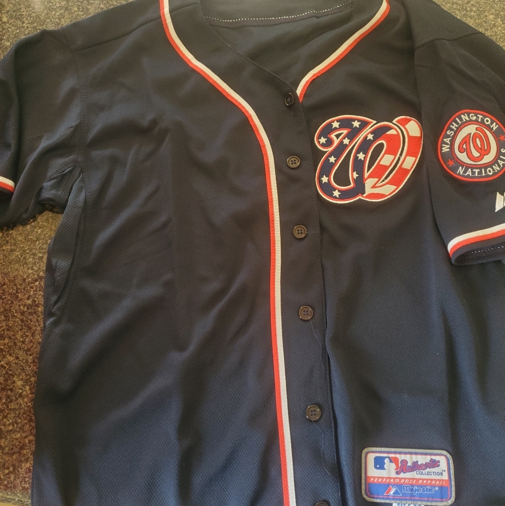 Majestic Sports Jersey - Navy, Size 48